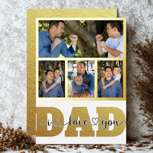 4 Photo Collage Dad Children Photos I Love You Dad