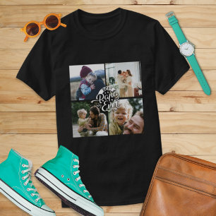 4 Photo Collage Family Memory Father's Day  T-Shirt