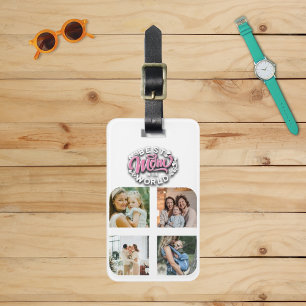 4 Photo Collage Family Memory Mother's Day Luggage Tag