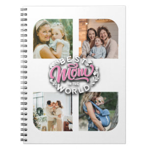 4 Photo Collage Family Memory Mother's Day Notebook