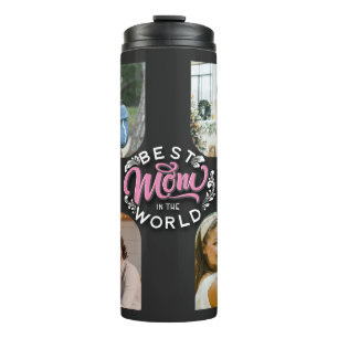 4 Photo Collage Family Memory Mother's Day Thermal Tumbler