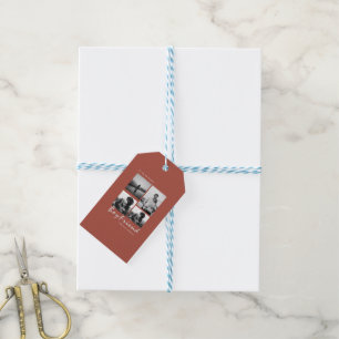 4-Photo Collage Forever Boyfriend Valentine's Gift Tags
