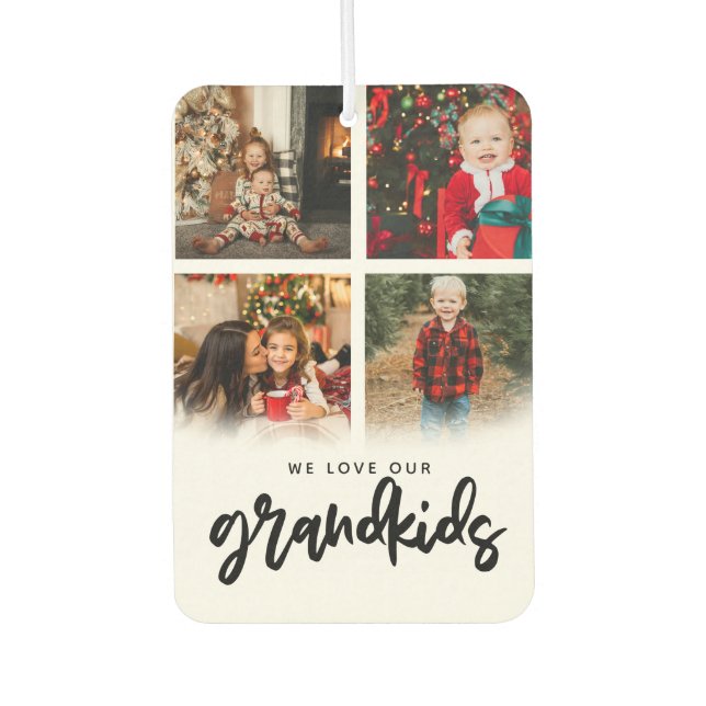 4 photo collage grandkids Air Freshener (Front)