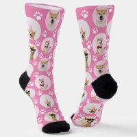 4 Photo Collage Make Your Own Fun Dog Socks