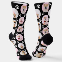4 Photo Collage Make Your Own Fun Dog Socks