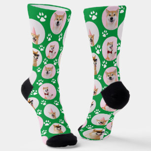 4 Photo Collage Make Your Own Fun Dog Socks