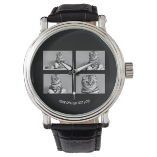 4 photo collage met tekst - pies own adhesive watch