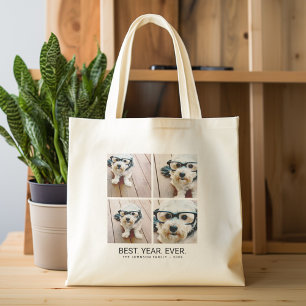 4 Photo Collage Minimalist - Best Year Ever Tote Bag