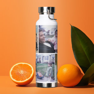 4 Photo Collage - Modern Minimalist Photos Only Water Bottle