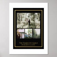 4 Photo Collage Personalised Family