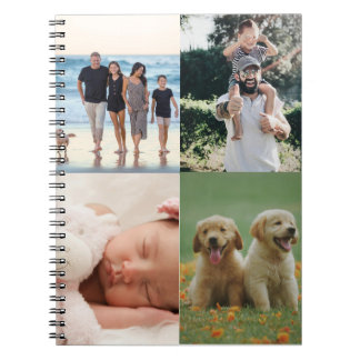 4 Photo Collage Personalised Notebook