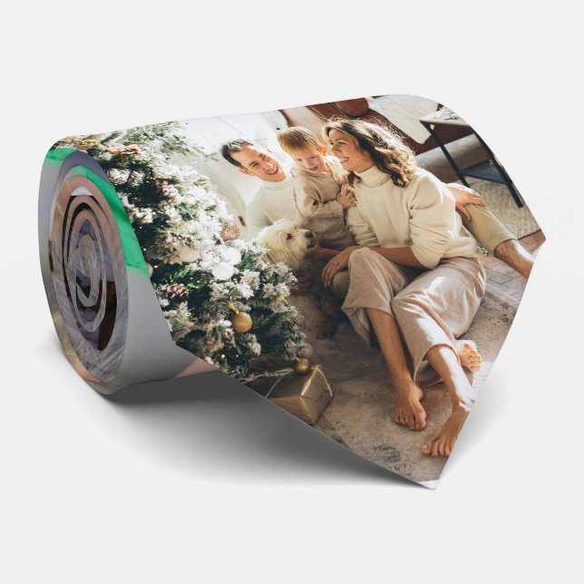 4 Photo Collage Personalised Tie (Rolled)
