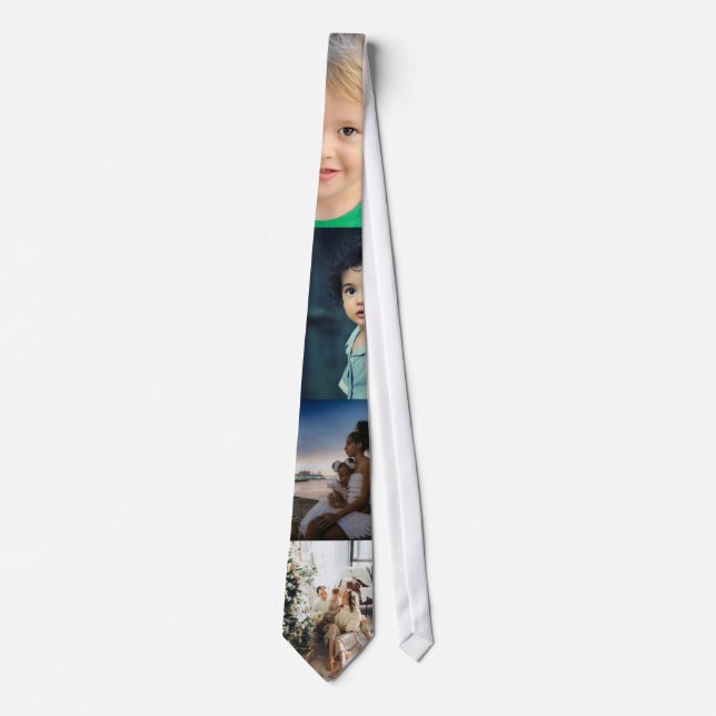 4 Photo Collage Personalized Tie (Front)