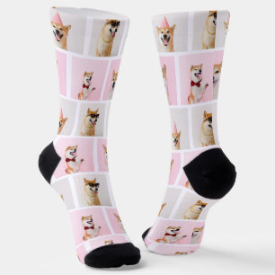 4 Photo Collage Template Make Your Own Dog Themed Socks