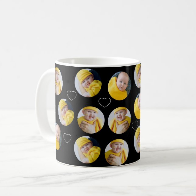 4 Photo Collage Template Make Your Own Fun Coffee Mug (Front Left)