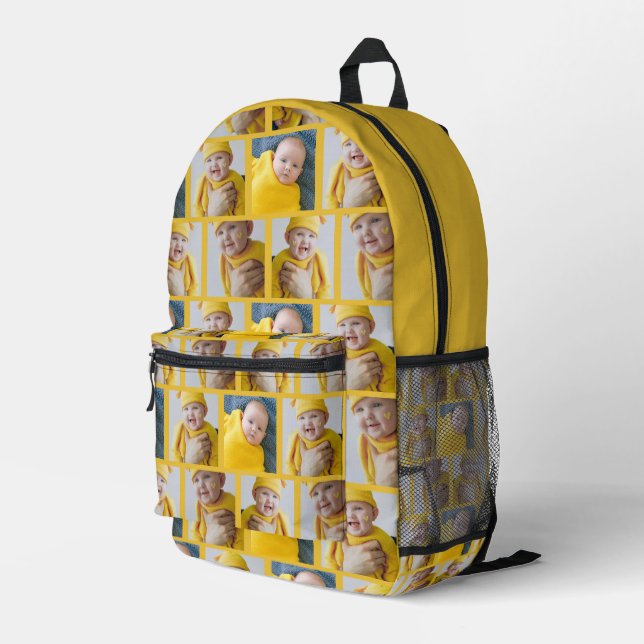 4 Photo Collage Template Make Your Own Fun Printed Backpack (Back Corner Right)