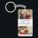 4 Photo Collage We Love You Best Dad Ever Key Ring<br><div class="desc">Personalised photo collage keychain with Best dad ever and we love you typography .
Makes an awesome keepsake gift for father's day, dad birthday and holidays.</div>
