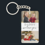 4 Photo Collage We Love You Best Dad Ever Key Ring<br><div class="desc">Personalised photo collage keychain with Best dad ever and we love you typography .
Makes an awesome keepsake gift for father's day, dad birthday and holidays.</div>
