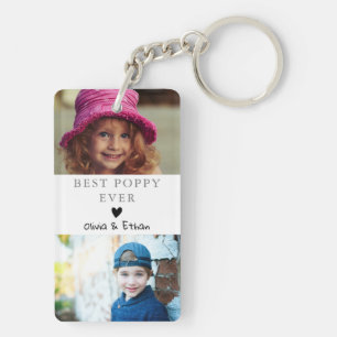 4 Photo Collage We Love You Best Poppy Ever Key Ring