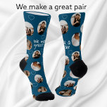 4 Photo Collage We Make A Great Pair Socks<br><div class="desc">4 Photo Collage Template Make Your Own Fun pair of socks - featuring the words 'we make a great pair' perfect for couples - socks from Ricaso - With scattered love heart details - available in different colours in store</div>