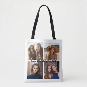 4 Photo Collage - White Background Tote Bag