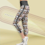 4 Photo Collage with Custom Text on the Sides Capri Leggings<br><div class="desc">Type is on both sides of the legs. Use your favourite 4 square photos or pictures to make a fun keepsake to share with friends. A unique piece of clothing that is completely covered in small pictures. For best results, crop all of your photos into squares before uploading to this...</div>