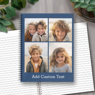 4 Photo Collage - you can change background color Notebook
