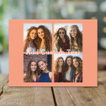 4 Photo Collage - you can change background colour Postcard<br><div class="desc">Use your square Instagram photos for the best results! TO CHANGE THE BACKGROUND - click on the customise or advanced design area, and choose a colour in the colour picker. Add your favourite pictures and snapshots to this film strip for a fun memory keeper. An artistic way to display your...</div>