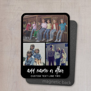 4 Photo Collage - you can change black colour Magnet