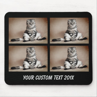4 Photo Color with text - choose background color Mouse Pad