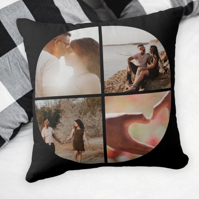 4 Photo Custom Collage Personalised Cushion (Creator Uploaded)