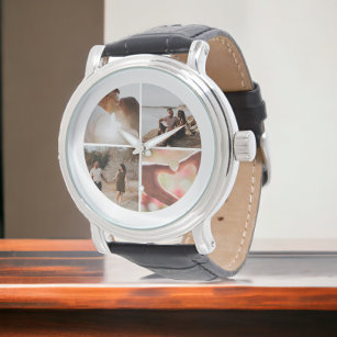 4 Photo Custom Collage Personalised Watch