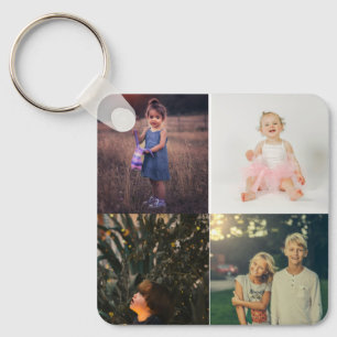 4 Photo Custom Personalised Collage Key Ring