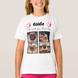 4 photo dog collage - customised memory for girls T-Shirt