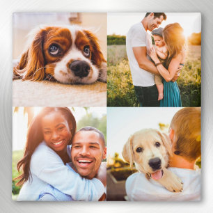4 Photo Edge Print Magnet Template Square