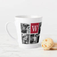 4 Photo Gallery Red Monogram