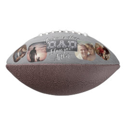 4 Photo - Happy Father’s Day Brushed Metal Football