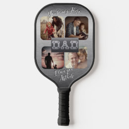 4 Photo - Happy Father’s Day Metal Them Pickleball Paddle