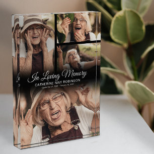 4 Photo In Loving Memory Block