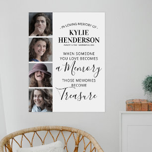4 Photo In Loving Tribute Poster