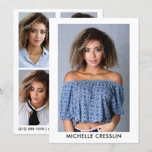 4 Photo Model Actor Comp Zed Card 5x7