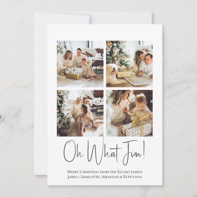 4 Photo oh What Fun Christmas template (Front)