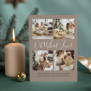 4 Photo oh What Fun Nordic Christmas Holiday Card