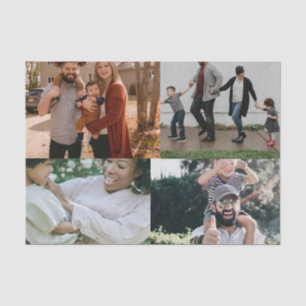  4 Photo Personalised Custom Collage Tissue Paper