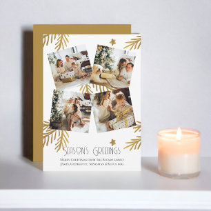 4 Photo Season's Greetings Christmas template