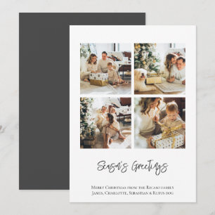 4 Photo Season's Greetings Christmas template