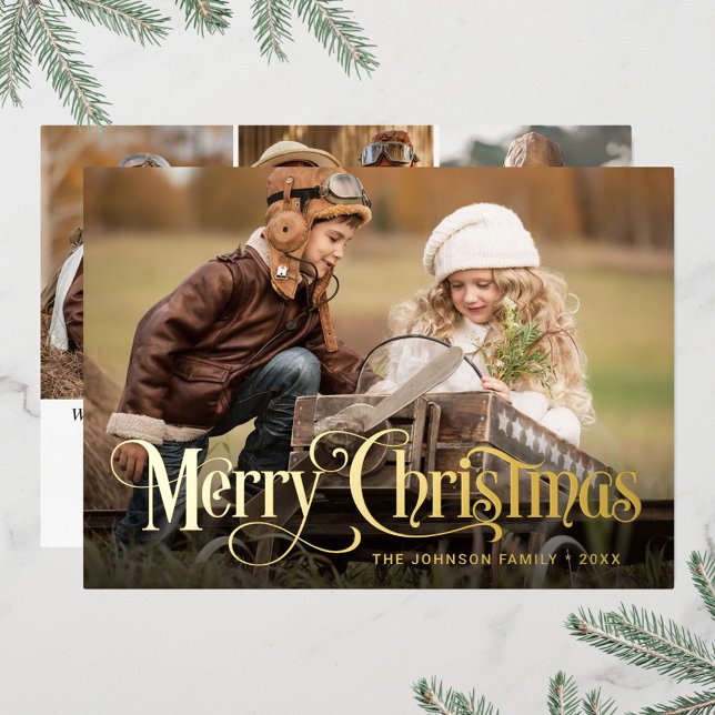 4 PHOTO Simply Elegant Sparkle Christmas Gold (Creator Uploaded)