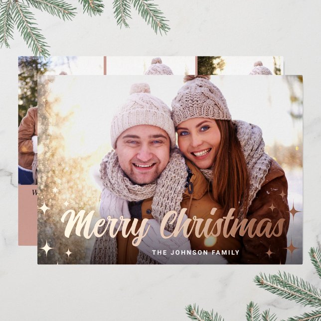 4 PHOTO Sparkle Christmas Greeting Rose Gold (Creator Uploaded)