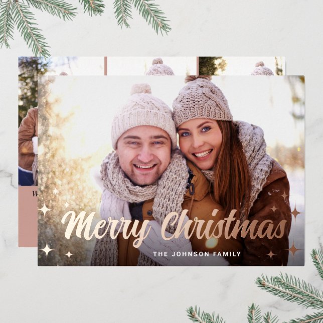 4 PHOTO Sparkle Christmas Greeting Rose Gold (Creator Uploaded)