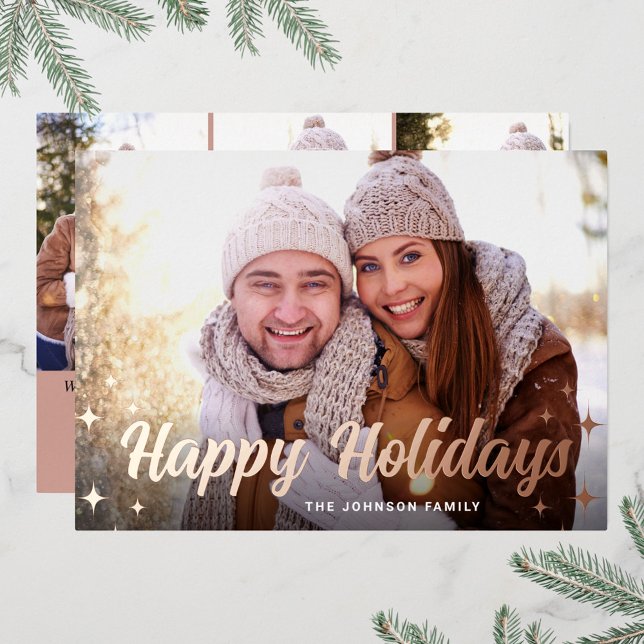 4 PHOTO Sparkle Christmas Greeting Rose Gold (Creator Uploaded)